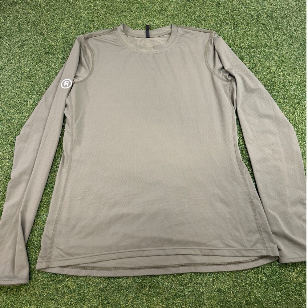 Backcountry Mens Large Olive Green Grid Fleece Long Sleeve Active Shirt L